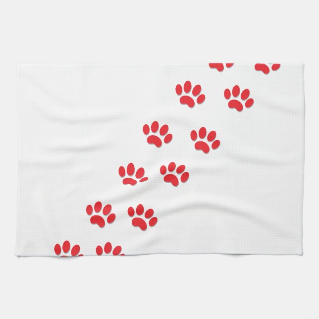Linge De Cuisine Pieds de pattes de chat (Horizontal)