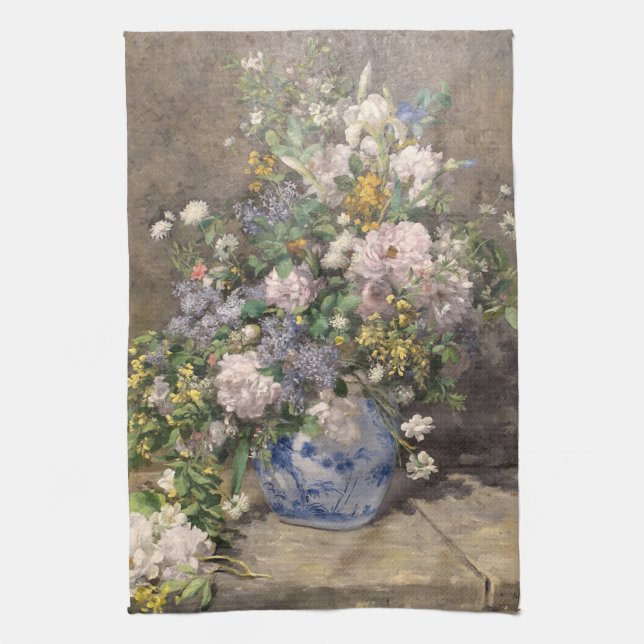 Linge De Cuisine Pierre-Auguste Renoir Bouquet de printemps (Vertical)