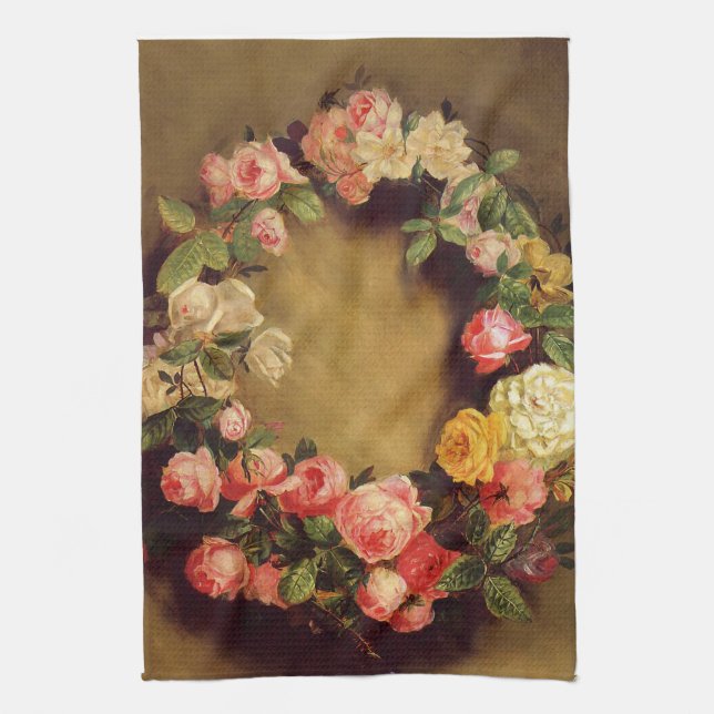 Linge De Cuisine Pierre-Auguste Renoir - Couronne de Roses    (Vertical)