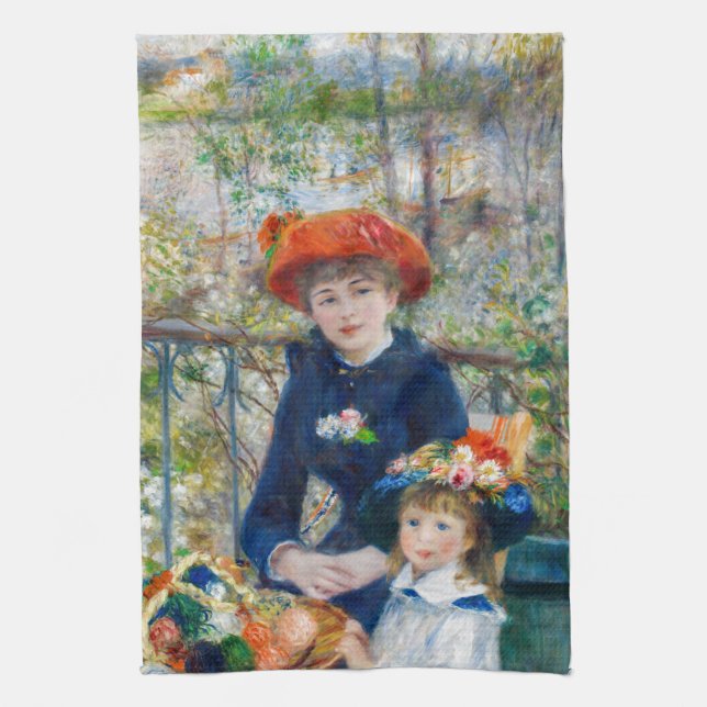 Linge De Cuisine Pierre-Auguste Renoir - Deux soeurs sur la terrass (Vertical)