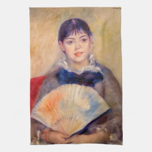 Linge De Cuisine Pierre-Auguste Renoir - Jeune fille à l'éventail