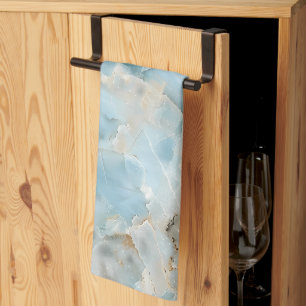 Linge De Cuisine Pierre précieuse esthétique bleu clair moderne lux