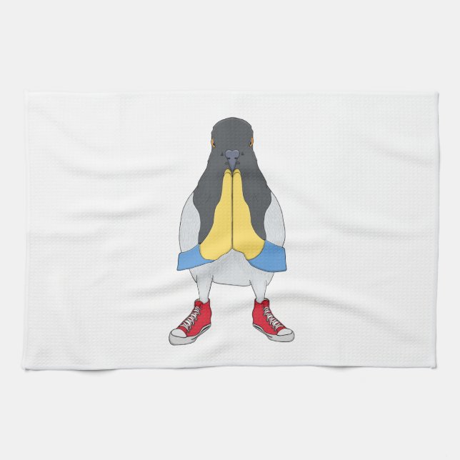 Linge De Cuisine Pigeon avec chaussures (Horizontal)