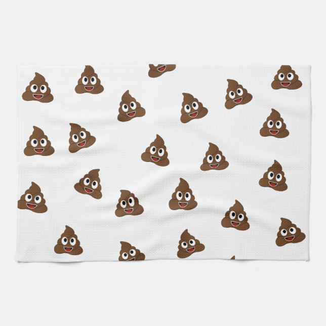 Linge De Cuisine Pile de Poo emoji souriants poops (Horizontal)
