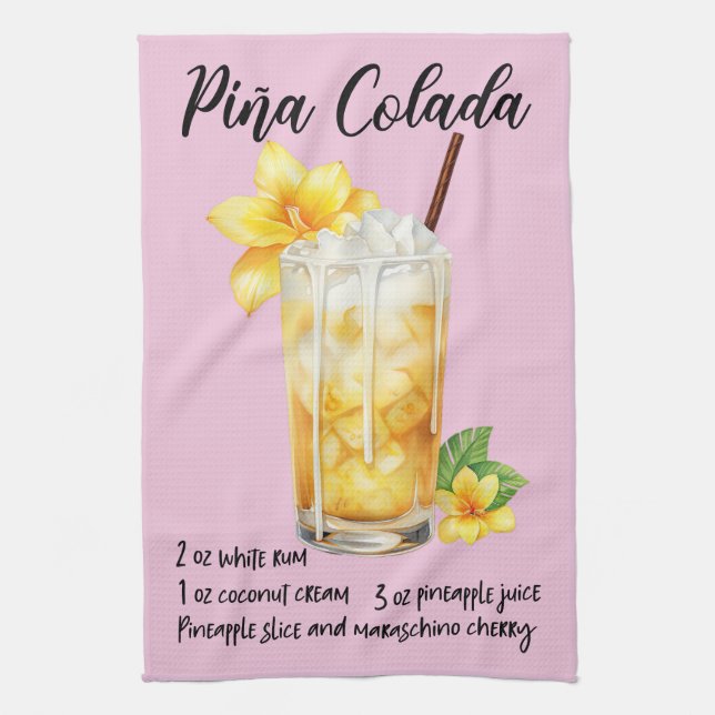Linge De Cuisine Pina Colada Cocktail Recette (Vertical)