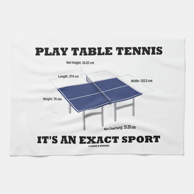 Linge De Cuisine Ping-pong de jeu c'est un sport précis (l'humour) (Horizontal)