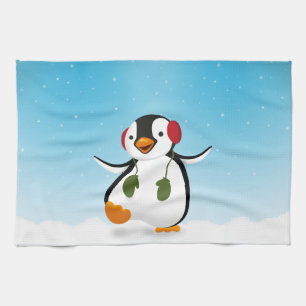 Linge De Cuisine Pingouin d'hiver mignon