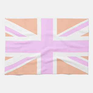 Linge De Cuisine Pink & Orange United Kingdom Flag / Union Jack