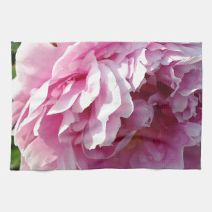 Linge De Cuisine Pink Peony photo cottage ferme jardin fleuri