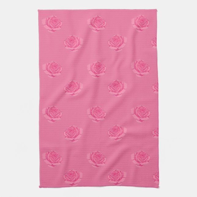 Linge De Cuisine Pink roses (Vertical)