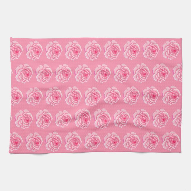 Linge De Cuisine Pink roses (Horizontal)