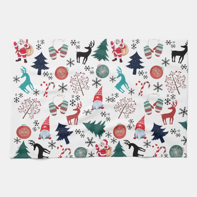 Linge De Cuisine Pins du Père Noël Reindeer Mittens (Horizontal)