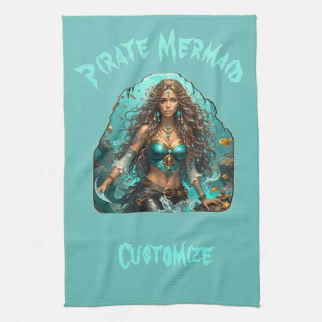 Linge De Cuisine Pirate Mermaid Lady Thunder_Cove (Vertical)