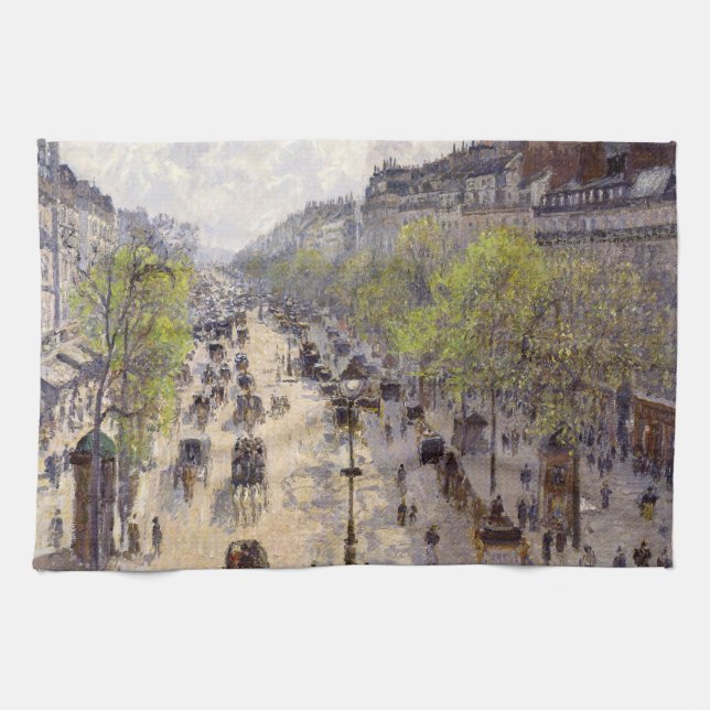 Linge De Cuisine Pissarro - Boulevard Montmartre, Printemps (Horizontal)