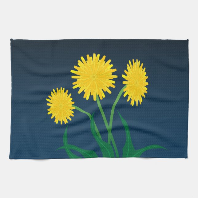 Linge De Cuisine Pissenlits Jaunes (Horizontal)
