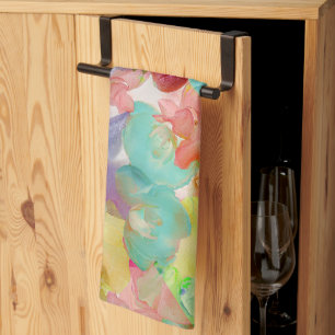 Linge De Cuisine PixDezines Aloha 'Okika Aquarelle Floral d'été