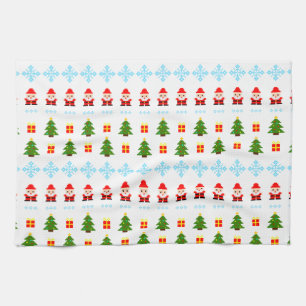 Linge De Cuisine Pixel Art Christmas