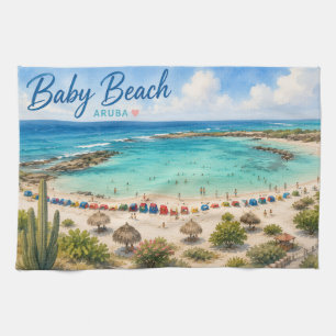Linge De Cuisine Plage de bébé Aruba Voyage souvenir des Caraïbes