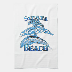 Linge De Cuisine Plage de Siesta Floride Vacances Dauphins tribaux