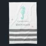 LINGE DE CUISINE PLAGE FAMILIALE MAISON DE MER ET ÉTONNANT<br><div class="desc">FAMILY BEACH HOUSE SEAHORSE ET STARFISH DESIGN PRÊT POUR VOUS PERSONNALISER AVEC VOTRE NOM DE FAMILLE</div>
