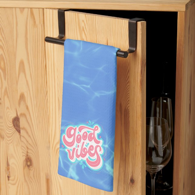 Linge De Cuisine Plage/piscine Good Vibes (Pliage en tiers)