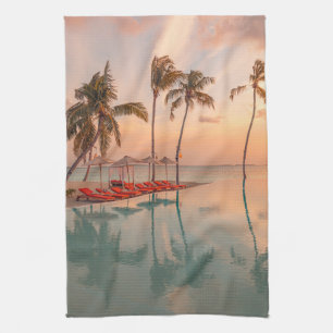 Linge De Cuisine Plages tropicales Maldives Tropical Beach & Pool
