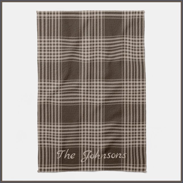 Linge De Cuisine Plaid Brown et beige rustique (Créateur téléchargé)