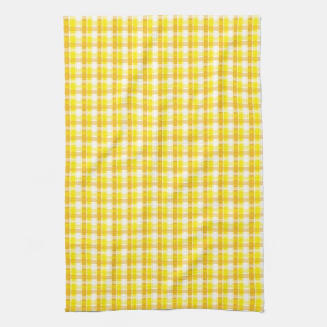 Linge De Cuisine Plaid jaune (Vertical)