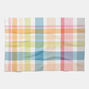 Linge De Cuisine Plaid pastel brillant multicolore clan tartan