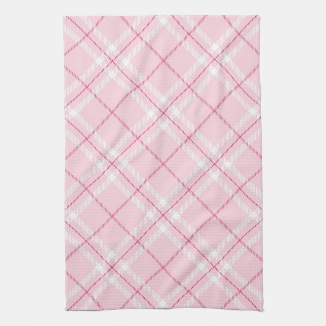 Linge De Cuisine Plaid rose-clair (Vertical)