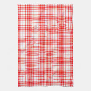 Linge De Cuisine Plaid rouge
