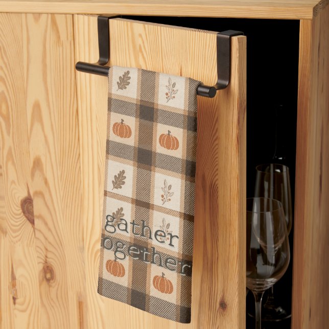 Linge De Cuisine Plaids de citrouille d'automne (Pliage en tiers)