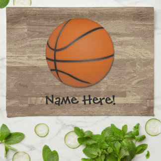 Linge De Cuisine Plancher en bois de basket-ball personnalisé