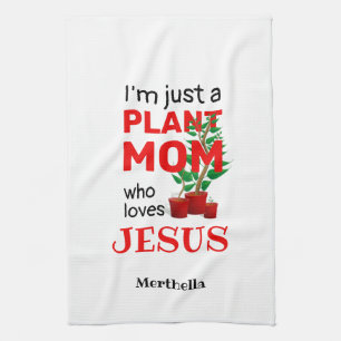 Linge De Cuisine Plante personnalisé MOM AIME JÉSUS