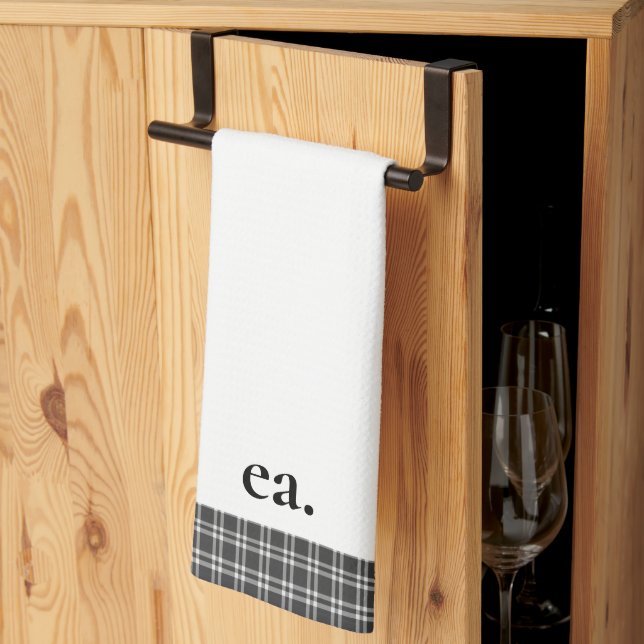 Linge De Cuisine Plaqué noir (Pliage en tiers)