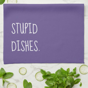 Linge De Cuisine Plats Stupides Drôle Sarcasme Nettoyage Humour Vio