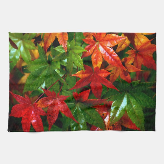 Linge De Cuisine Pluie d'automne (Horizontal)