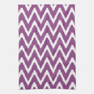 Linge De Cuisine Plum Asian Moods Ikat Chevrons