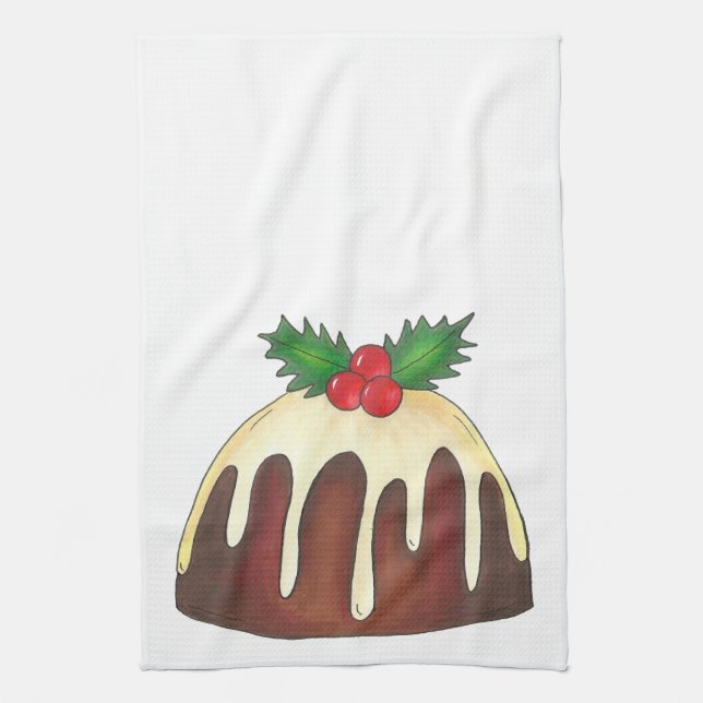 Linge De Cuisine Plum Pudding Noël Holiday French Dessert (Vertical)