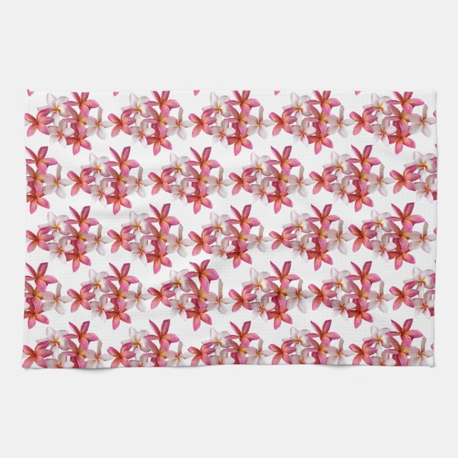 Linge De Cuisine Plumeria Collage Kitchen Towel (Horizontal)