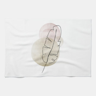 Linge De Cuisine Plumes beige Boho