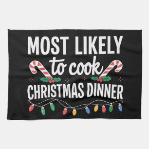 Linge De Cuisine Plus susceptible de cuisiner le dîner de Noël Fami