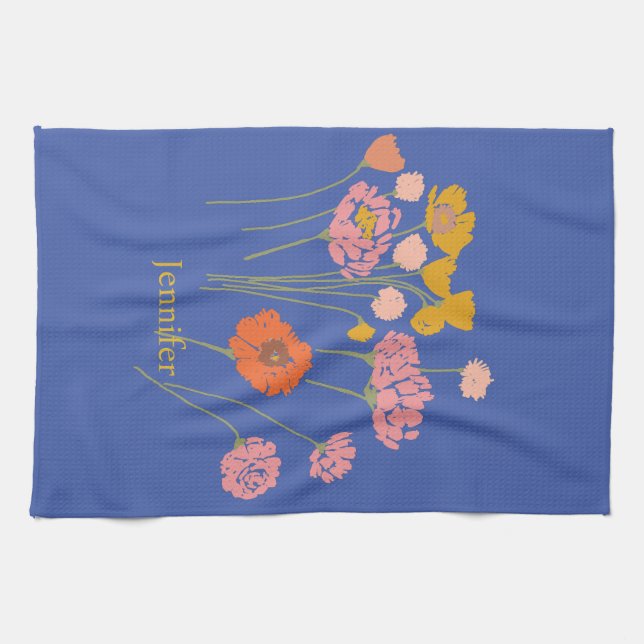 Linge De Cuisine Plutôt Moderne Floral (Horizontal)