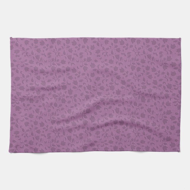Linge De Cuisine Plutôt Violet Floral (Horizontal)
