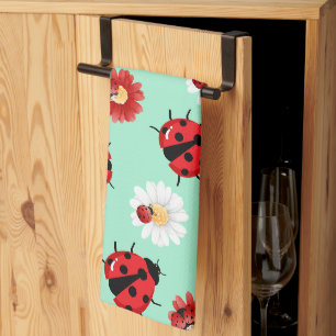 Linge De Cuisine Pneuka rouge mignon point Ladybug fleur été Fille