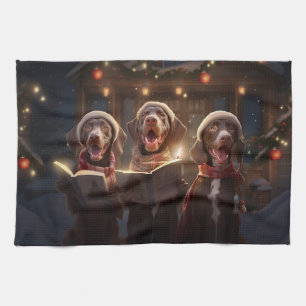 Linge De Cuisine Pointeurs courts allemands Carolage de Noël