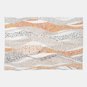 Linge De Cuisine Pointillisme Wavy Polka : Doux Doux Textile