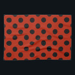 Linge De Cuisine Points noirs sur fond rouge<br><div class="desc">Points noirs sur fond rouge</div>
