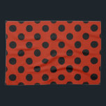 Linge De Cuisine Points noirs sur fond rouge<br><div class="desc">Points noirs sur fond rouge</div>