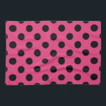 Linge De Cuisine Points noirs sur fuchsia<br><div class="desc">Points noirs sur fuchsia</div>